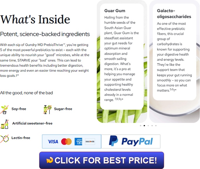 Gundry MD PrebioThrive Review: Real Reviews & Prebiotic Power