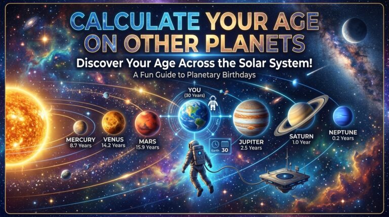 Calculate your Age on other Planets: Calculator